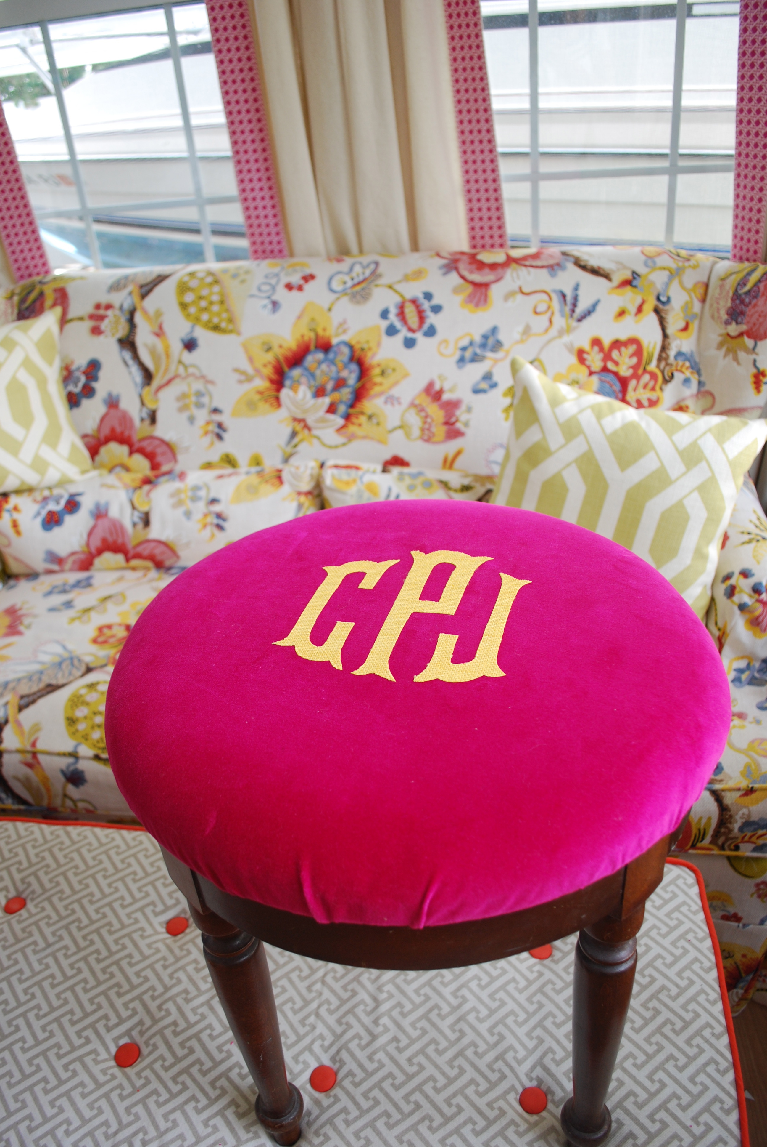 Summer Soiree With Lilly Pulitzer, Monogrammed Vanity Chair