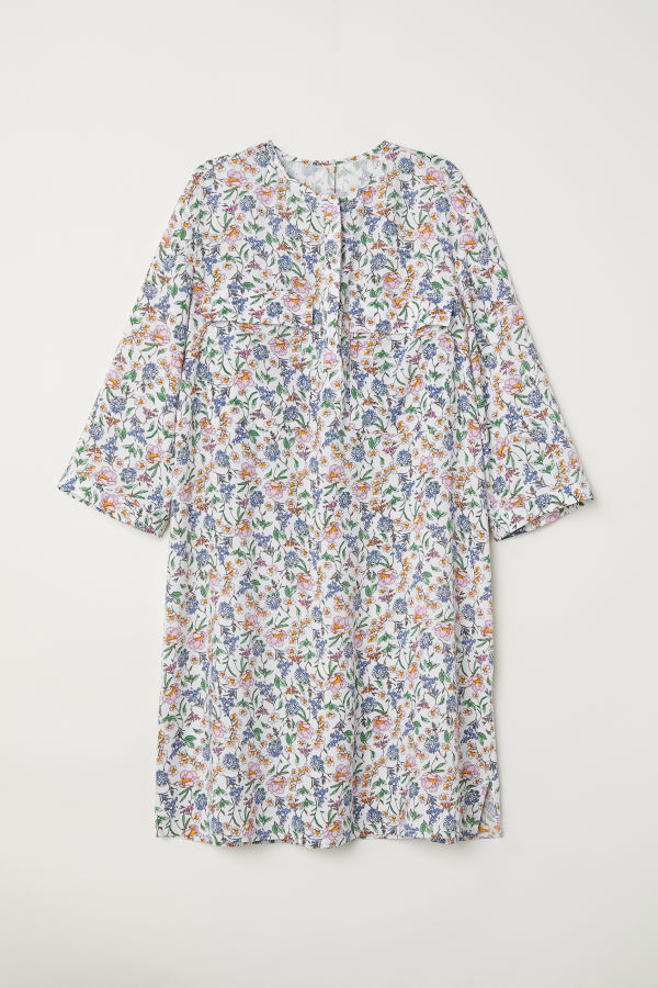 small floral print shirt dress
