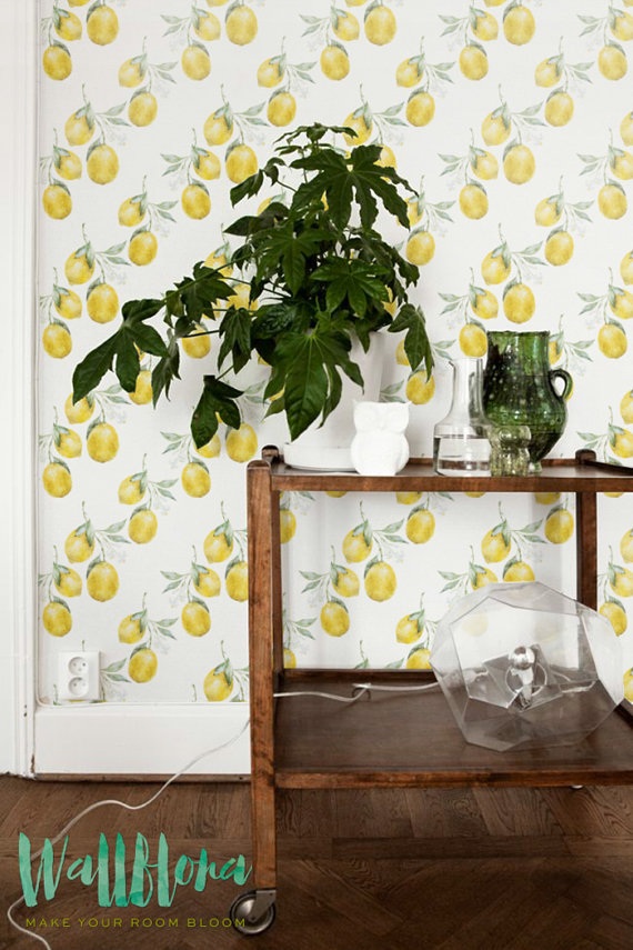 wallflora lemon wallpaper