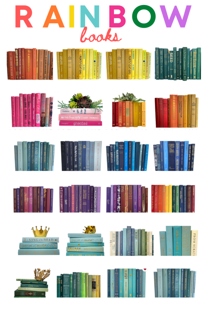 Rainbow ColorCoded Bookcases Showit Blog